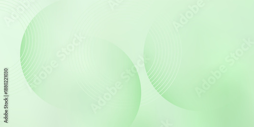 Minimalist soft Abstract Background in Gradient green and white Tones with Circles. Circle effect style geometric, abstract background. vector Eps 10