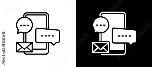 Messaging blackwhite icon