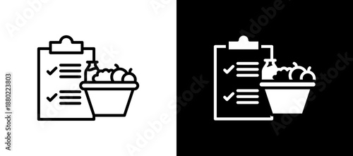 Diet Plan blackwhite icon