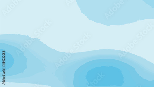 Abstract blue and white background with wavy shapes