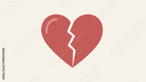 Hand drawn vector design of a broken heart illustration for valentine's day on the 14th of February with cute love lettering and isolated elements