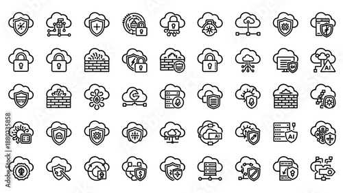 Collection of Simple House Icons Outlined.