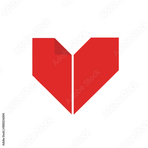 A cute love illustration heart symbol for Valentine's Day on February 14th, isolated vector design elements