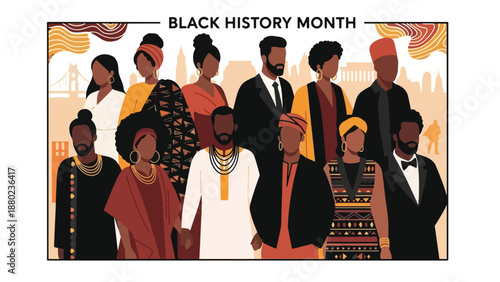 Diverse group of people celebrating Black History Month (1)