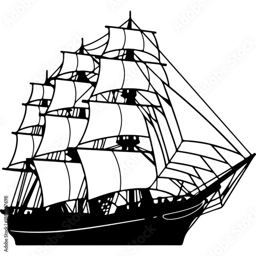 Sailing Ship Silhouette