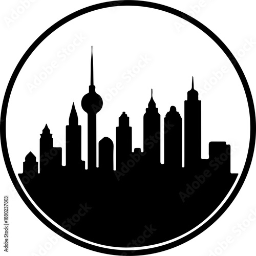 City Skyline Silhouette Logo