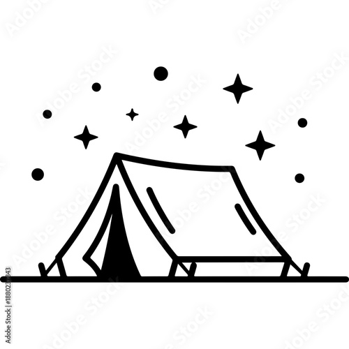 Campfire Under Stars