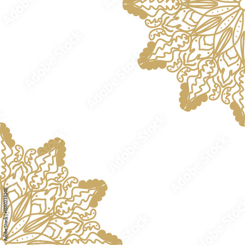 Golden islamic mandala background