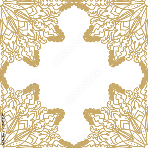 Golden islamic mandala background