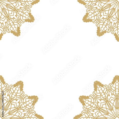 Golden islamic mandala background