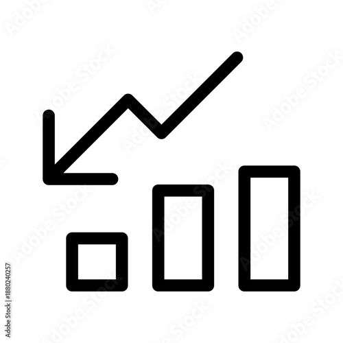Down Icon Vector Symbol Design Illustration