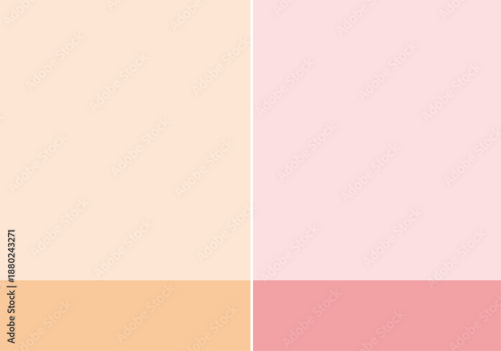 Obraz premium minimalist geometric split background of soft pastel orange and calming red shades, for modern design aesthetics and serene visual projects