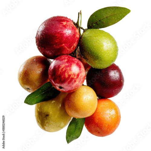 Assorted Ripe Fruits With Water Droplets fresh healthy