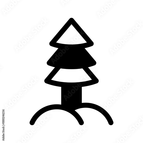 Pine Tree Icon Vector Symbol Design Illustration