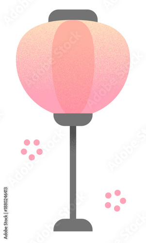 ひなまつりのぼんぼり　レトロなフラットデザイン