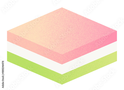 ひな祭りの菱餅　レトロなイラスト　フラットデザイン