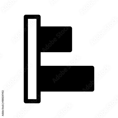 Horizontal Left Align Icon Vector Symbol Design Illustration