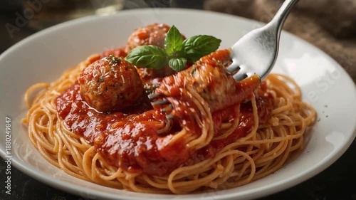 spaghetti with tomato sauce