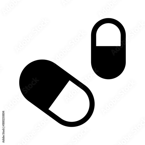Pills Icon Vector Symbol Design Illustration