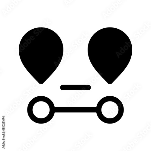 Distance Icon Vector Symbol Design Illustration
