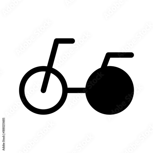 Bicycle Path Icon Vector Symbol Design Illustration