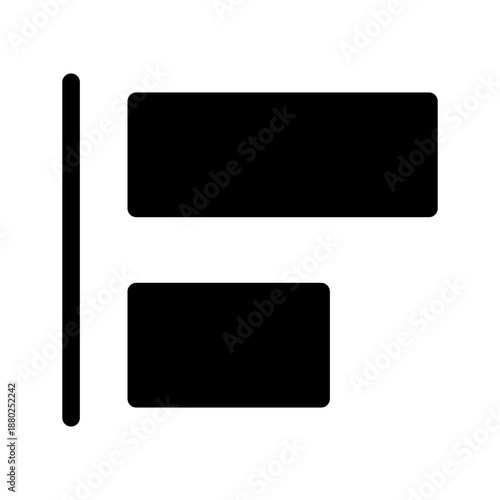 Align Right Icon Vector Symbol Design Illustration