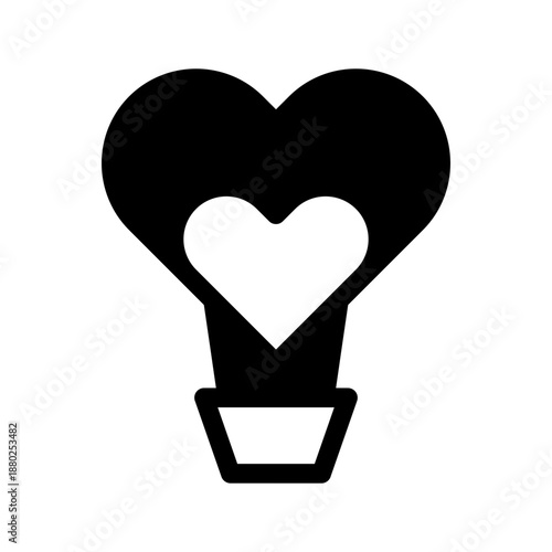 Hot Air Baloon Icon Vector Symbol Design Illustration