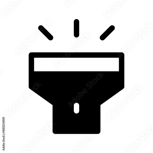 Flashlight Icon Vector Symbol Design Illustration