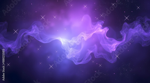 Cosmic Purple Nebula Abstract Background