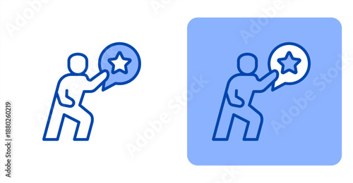 Dignity Line Color  Two-tone color and contrasting background icon illustration