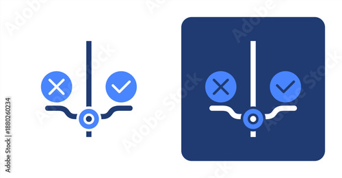 Ethical Glyph Color  Two-tone color and contrasting background icon illustration