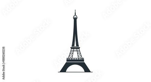 Symbol of France Eiffel tower architectural vector graphic