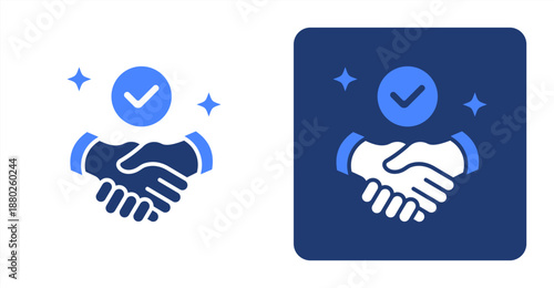 Trustworthiness Glyph Color  Two-tone color and contrasting background icon illustration