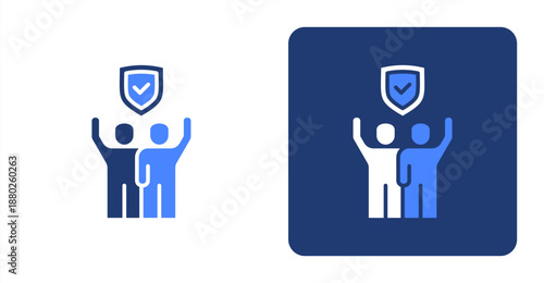 Dependability Glyph Color  Two-tone color and contrasting background icon illustration
