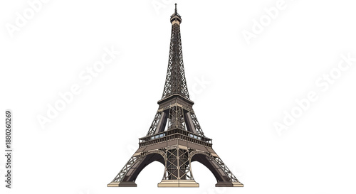 Eiffel tower vector illustration iconic Paris landmark