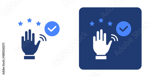 Accountability Glyph Color  Two-tone color and contrasting background icon illustration