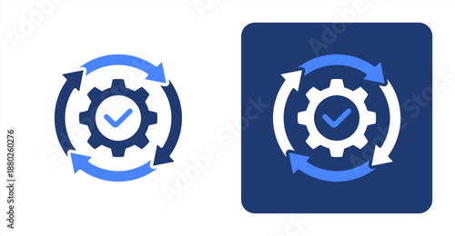 Consistency Glyph Color  Two-tone color and contrasting background icon illustration