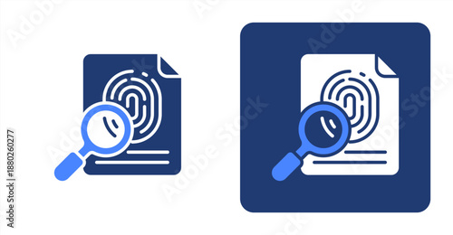 Evidence Glyph Color  Two-tone color and contrasting background icon illustration