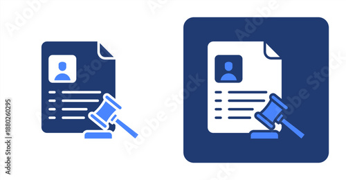 Legitimacy Glyph Color  Two-tone color and contrasting background icon illustration