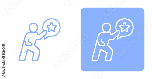 Dignity Line  Two-tone color and contrasting background icon illustration