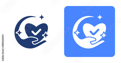 Truthfulness Glyph  Two-tone color and contrasting background icon illustration