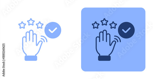 Accountability Mixed  Two-tone color and contrasting background icon illustration