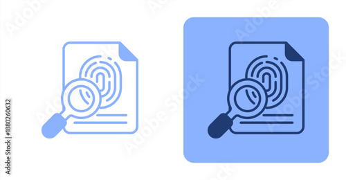 Evidence Mixed  Two-tone color and contrasting background icon illustration