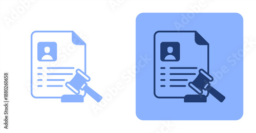 Legitimacy Mixed  Two-tone color and contrasting background icon illustration