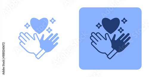 Respect Mixed  Two-tone color and contrasting background icon illustration