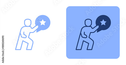 Dignity Mixed  Two-tone color and contrasting background icon illustration