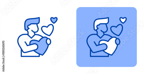 Honesty Line Color  Two-tone color and contrasting background icon illustration