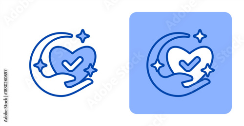 Truthfulness Line Color  Two-tone color and contrasting background icon illustration