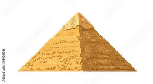 Great pyramid of Giza vector illustration isolated on white