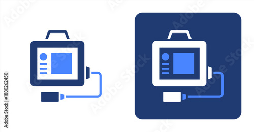 Testing Tools Glyph Color  Two-tone color and contrasting background icon illustration